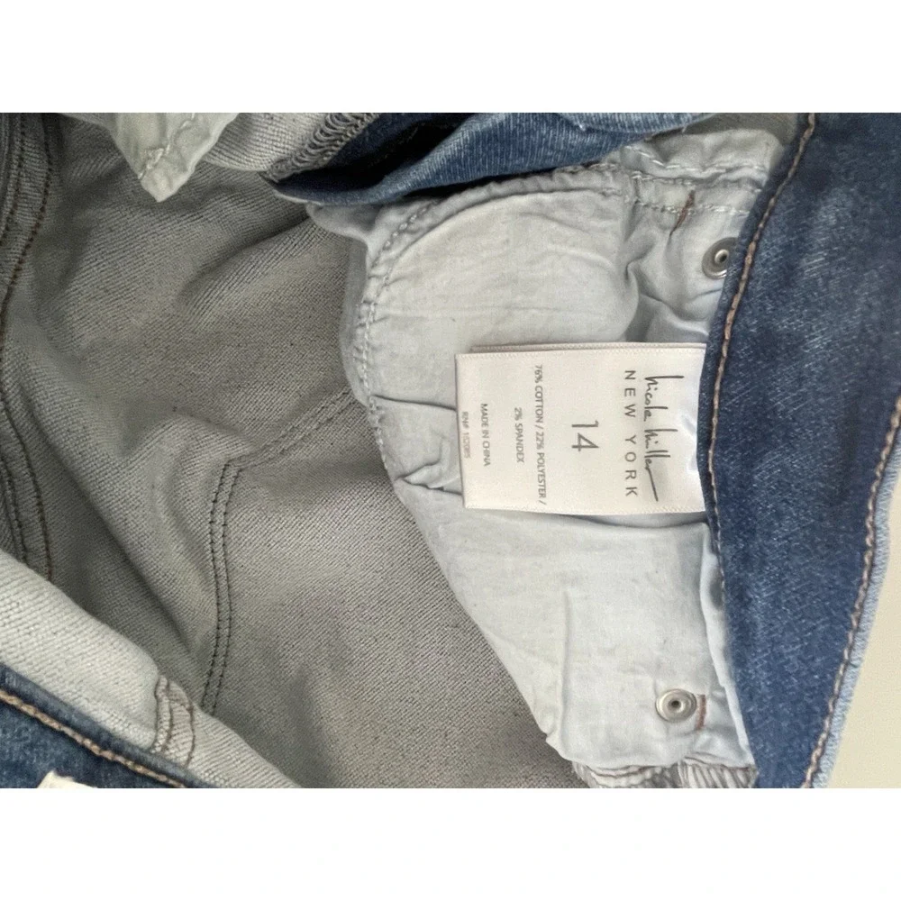 Nicole Miller Soho Skinny Jeans Womens 14 Blue Stretch Denim High Rise Dark Wash - Picture 5 of 7